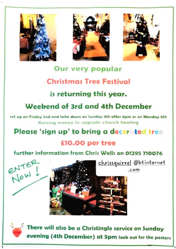 2022 Christmas Tree Festival Application deadline 25th November