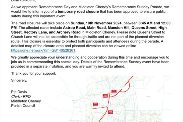 Remembrance Sunday Road Closure