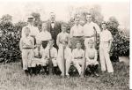 Image: School Cricket Team 1900. Teachers - Miss Belcher & Mr Chamberlain